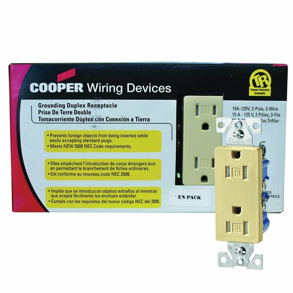 Cooper Industries Receptacle Dpx Decorator Ivry TR1107V10